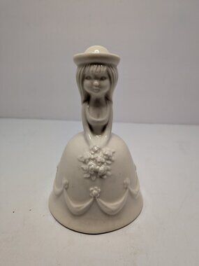 Vintage Goebel Porcelain Bell Figurine Bride Flower Girl Made in West Germany